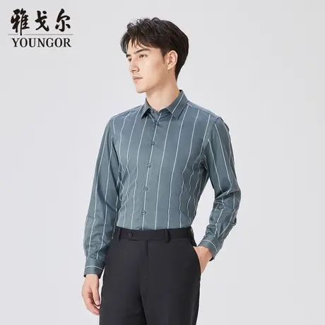 【商场同款】雅戈尔男士长袖衬衫春季新款官方商务休闲衬衫S3464商品大图