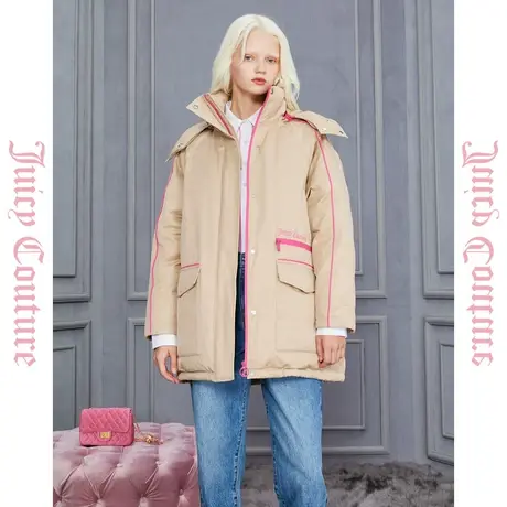 Juicy Couture橘滋2023新款撞色勾勒系列俏皮女式品牌羽绒服反季图片