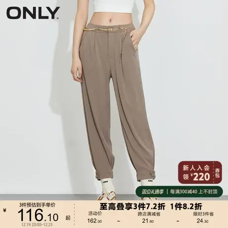 ONLY奥莱夏季休闲时尚灯芯绒捏褶休闲裤女图片