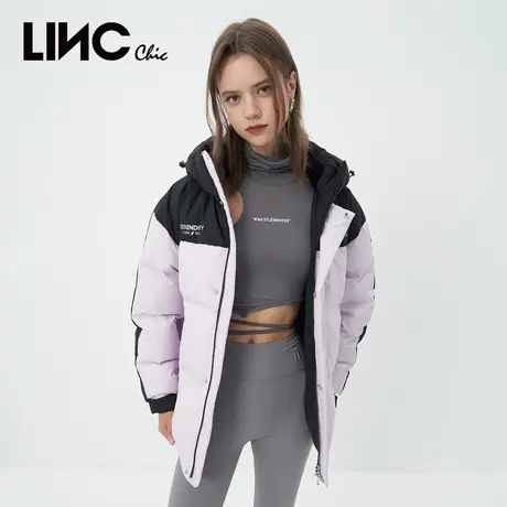 LINC金羽杰鹅绒服女2023年冬季新款中长款反季断码女款派克羽绒服图片