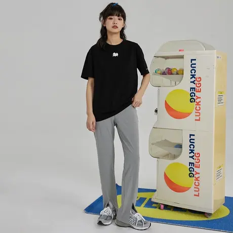 尔给显瘦阔腿开叉裤子女夏季薄款宽松直筒休闲裤小个子拖地裤垂感图片