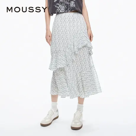 MOUSSY 夏季森系碎花不规则荷叶边半身裙女028HSZ30-1521图片