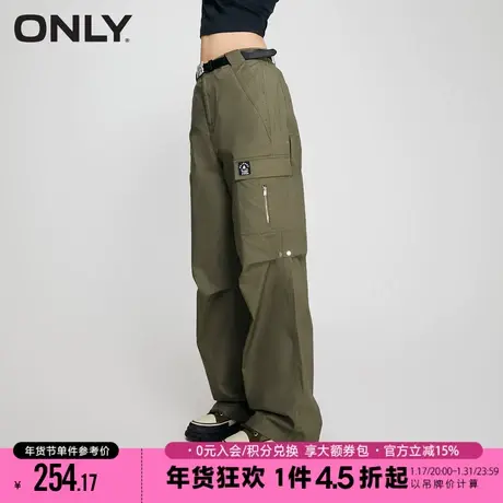 ONLY2023秋季新款休闲潮流高腰阔腿工装裤休闲裤女|123214020图片