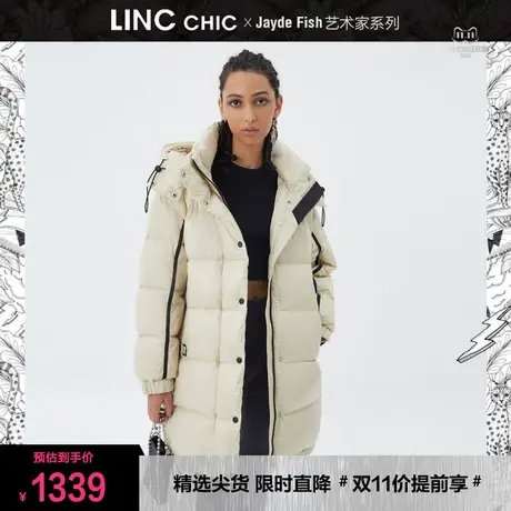 LINC金羽杰羽绒服女2023年冬季新款反季断码中长款加厚专柜面包服图片