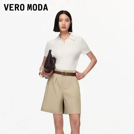 Vero Moda短裤2025秋季新款含棉立体捏褶显瘦宽松直筒裤325315002图片