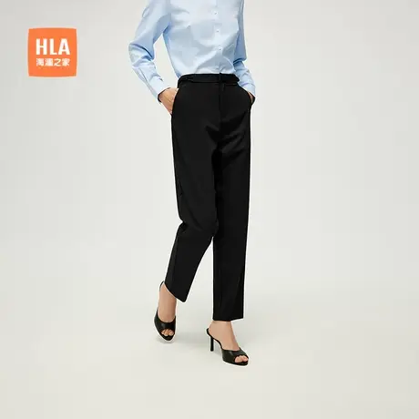 【含莱赛尔】HLA/海澜之家商务通勤修身西裤25春夏新弹力锥形女装图片
