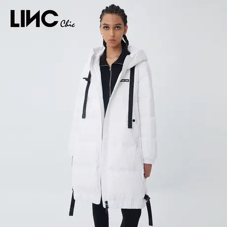 LINC金羽杰羽绒服女2023年冬季新款反季断码女士中长款女款面包服图片