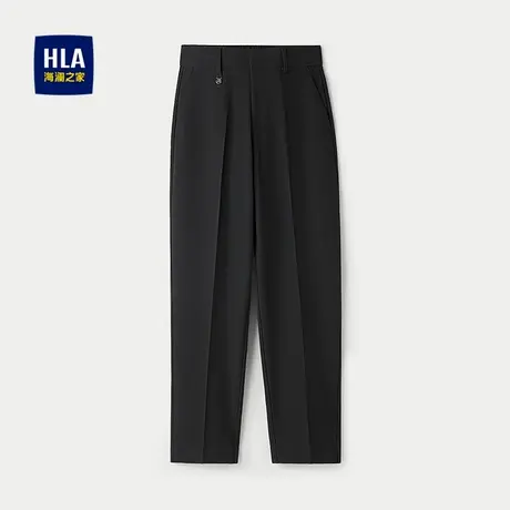 HLA/海澜之家纯色梭织西裤25春秋新职场通勤修身锥形服帖裤子女装图片