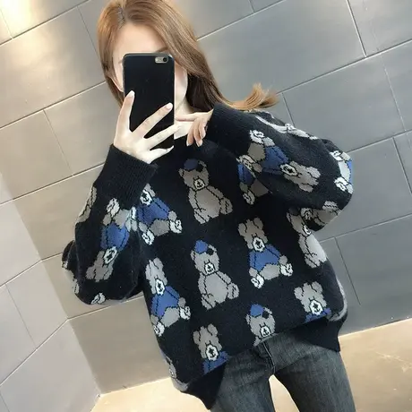毛衣女装2024年新款春秋季女士春款春装宽松外穿上衣打底衫洋气潮图片