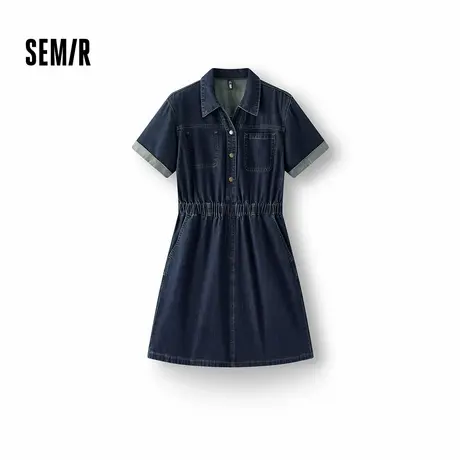 森柔牛仔|商场同款森马牛仔连衣裙女工装风2025新款夏季收腰短裙图片