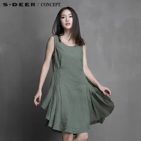S&middot;DEER＼CONCEPT【新品】圣迪奥女盎然生机压褶连衣裙5281256图片