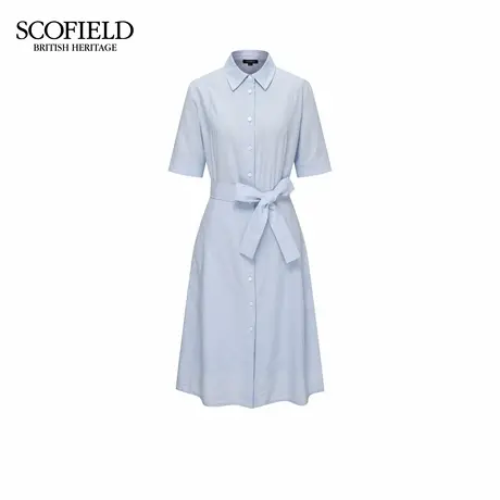 【亚麻】Scofield女装知性气质衬衫连衣裙含棉收腰系带2025秋新品图片
