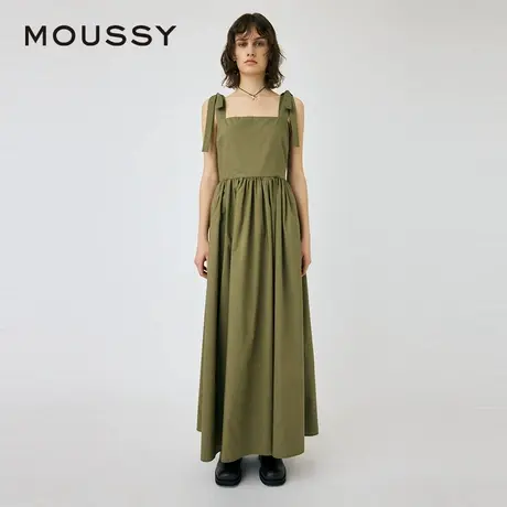 明星同款MOUSSY 夏季清冷感系带肩带度假吊带连衣裙010HSA33-1921图片