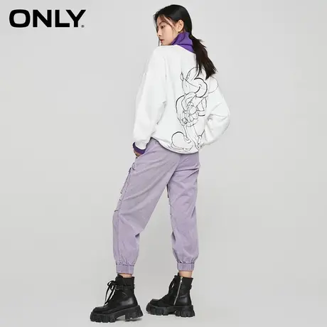 【买5免1】ONLY奥莱夏季修身工装风松紧腰休闲裤女图片