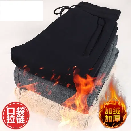 恋上17号纯棉运动裤女加绒秋冬2022新款冬季加厚保暖羊羔绒休闲卫图片