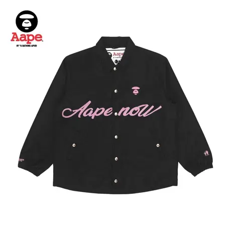 Aape旗舰店女装秋冬猿颜刺绣字母印花教练夹克外套7523XXJ图片