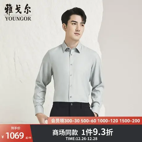 【商场同款】雅戈尔男士长袖衬衫新款官方商务休闲上班穿衬衫男图片