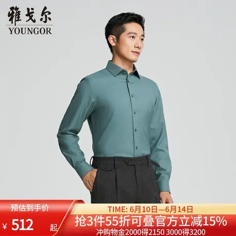 【商场同款】雅戈尔男士长袖衬衫春秋新款官方商务休闲长袖衬衫男图片
