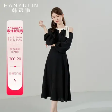 【清仓价】韩语琳法式连衣裙女2025新夏季气质收腰显瘦高级感裙子图片