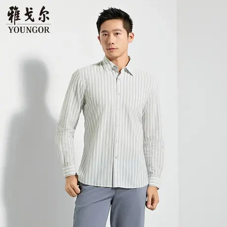 【商场同款】雅戈尔男士长袖衬衫春季新款官方商务休闲长袖衬衫男图片