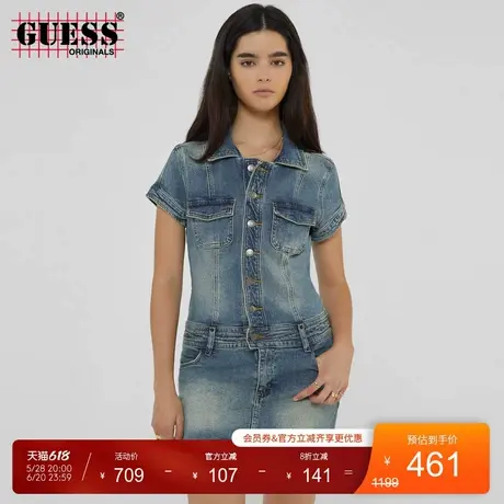 GUESS Originals   女士简约百搭连衣裙-W4YG62D4ON0图片