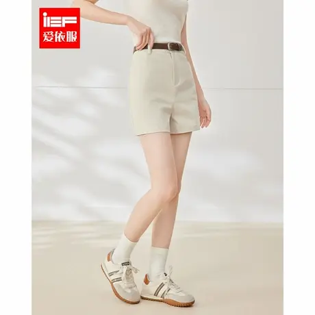 IEF/爱依服裤子2025夏季新款韩版简约通勤气质显瘦高腰显腿长短裤图片
