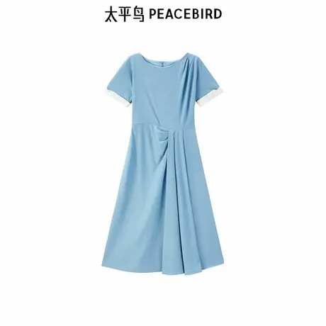 【商场同款】太平鸟联名合作系列连衣裙收腰短款褶皱裙A1FAE2138图片
