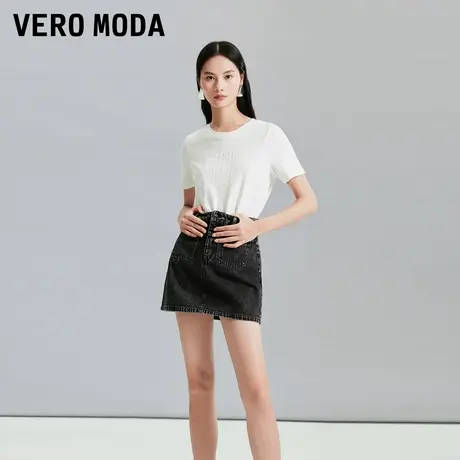 Vero Moda短裙半身裙女夏季牛仔A字休闲街头时尚百搭324237003图片