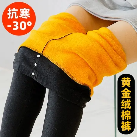 打底裤女2023新款高腰小脚紧身秋冬季加绒加厚黑色外穿铅笔小黑裤图片