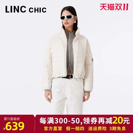 LINCCHIC金羽杰羽绒服女2023年秋冬季新款轻量短款外套Y23801016图片