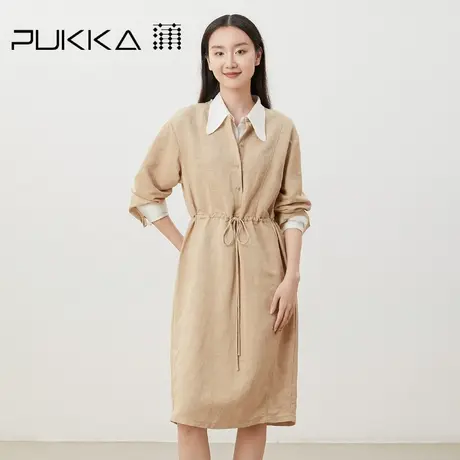 蒲PUKKA   原创设计高级感连衣裙宽松显瘦可收腰女裙子图片