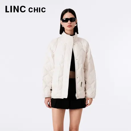 LINCCHIC金羽杰羽绒服女2023年秋冬新款轻薄羽绒罩衫Y23802037图片