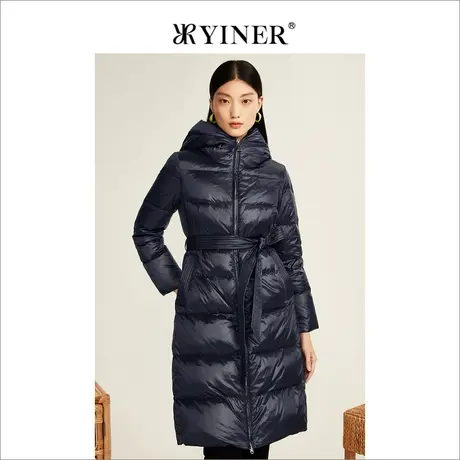 *YINER音儿奥莱女装冬季白鹅绒羽绒服高级感图片