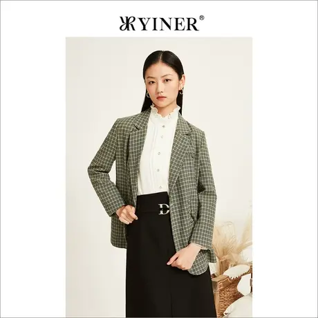 YINER音儿女装2022冬季新款小香风中长款外套图片