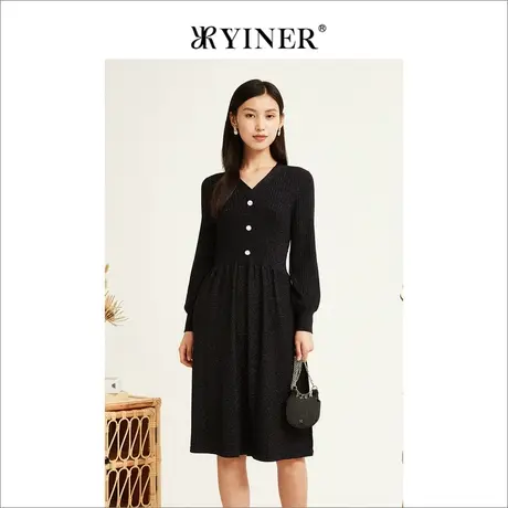 【音儿甄选】YINER音儿专柜女装2022冬季新款连衣裙图片