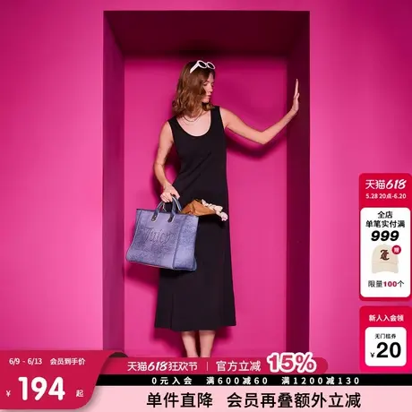 Juicy Couture橘滋连衣裙女2025年夏新款Logo立体印花背心长裙图片