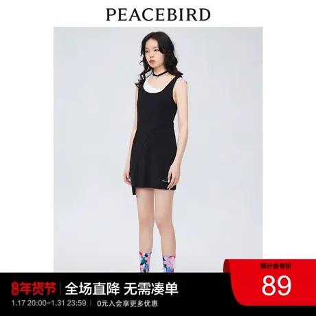 太平鸟女士时尚新款撞色运动连衣裙A3FAC2217图片