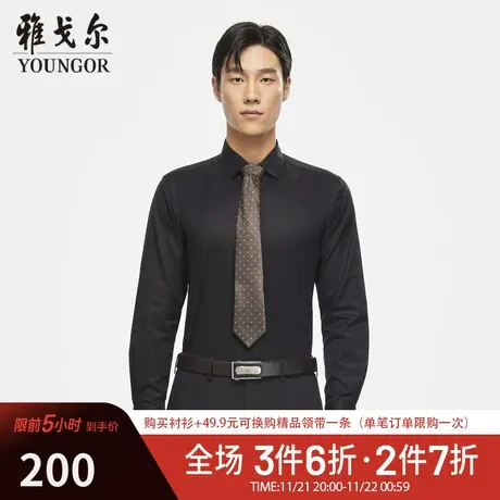 【易打理】V系雅戈尔衬衫春季商务休闲棉弹舒适百搭柔软长袖衬衫图片
