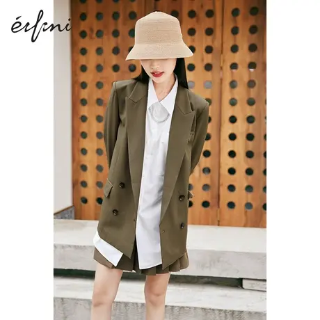 【商场同款】伊芙丽炸街西装女21年秋装外套设计感西服1C8211691图片