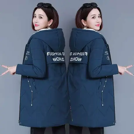 女士羽绒棉服女中长款2023年新款潮棉衣棉袄冬装女装外套2022新年图片