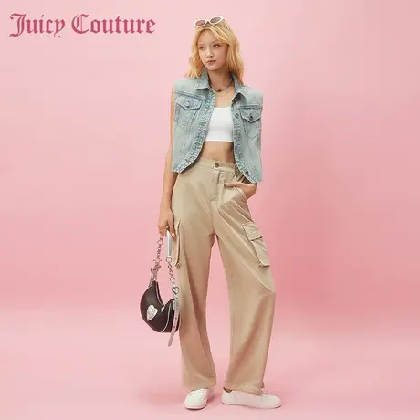 Juicy Couture橘滋春夏新款休闲裤长裤梭织工装裤甜酷风女图片