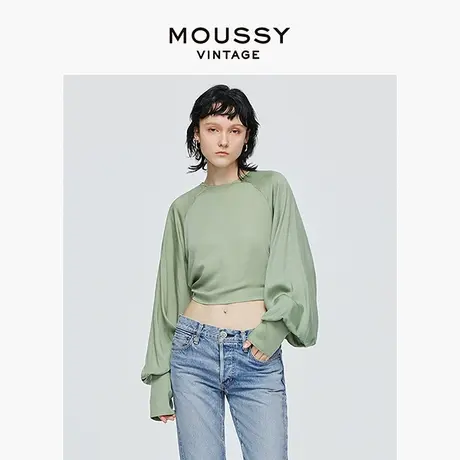 MOUSSY VINTAGE 2025夏季新品大露背灯笼袖长袖衬衫540GS230-0300图片