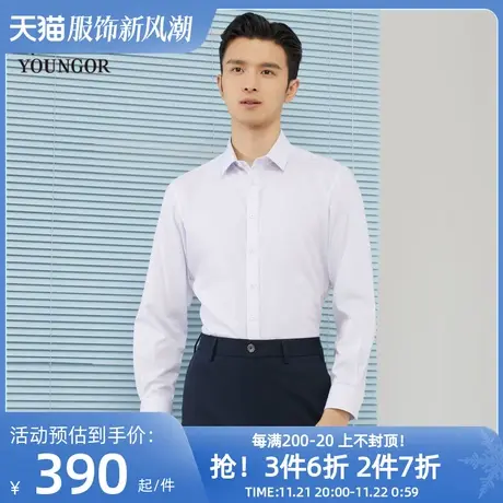 【商场同款】雅戈尔男士长袖衬衫春季商务休闲免烫衬衫S1719图片
