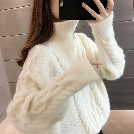 毛衣女装2024年新款春秋季春装春款宽松高领女士毛衣服外穿打底衫图片