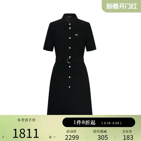 【醋酸】Scofield女装松弛感蓝色衬衫连衣裙长裙夏季裙子图片
