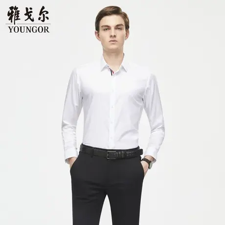 【易打理】V系雅戈尔衬衫秋季商务休闲柔软舒适纯棉衬衣长袖衬衫图片