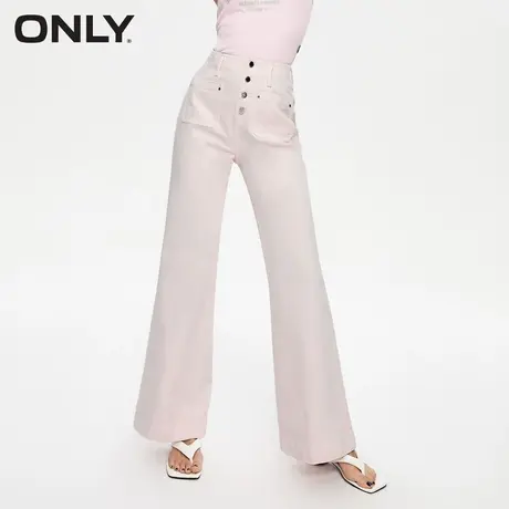 【买5免1】ONLY奥莱夏季新款时尚显瘦高腰开叉喇叭牛仔裤女图片