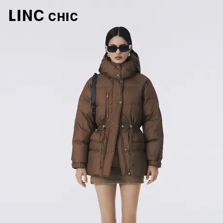 LINCCHIC金羽杰2023年秋冬新款高街连帽面包羽绒服女Y23802320图片