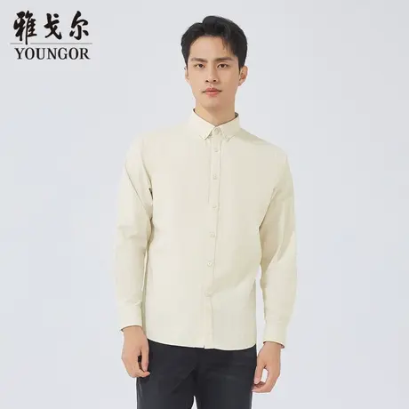 雅戈尔奥莱 商场同款男士长袖衬衫秋季新款官方商务休闲男衬图片
