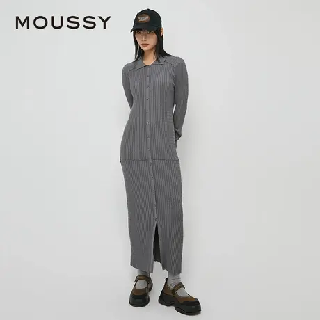 MOUSSY 夏季新品简约风淑女H型长款针织连衣裙010HA673-7891图片
